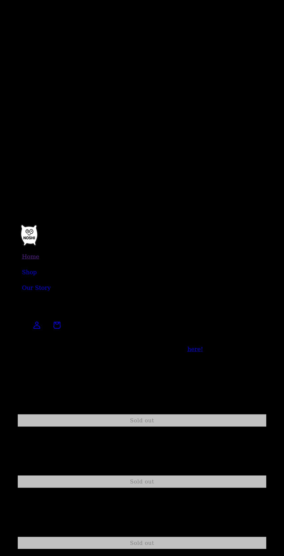 noshiforkids.com shopify website screenshot