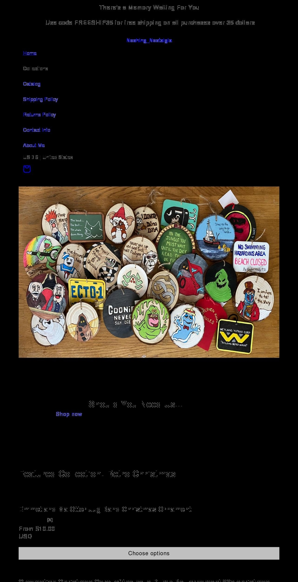 noshingnostalgia.com shopify website screenshot
