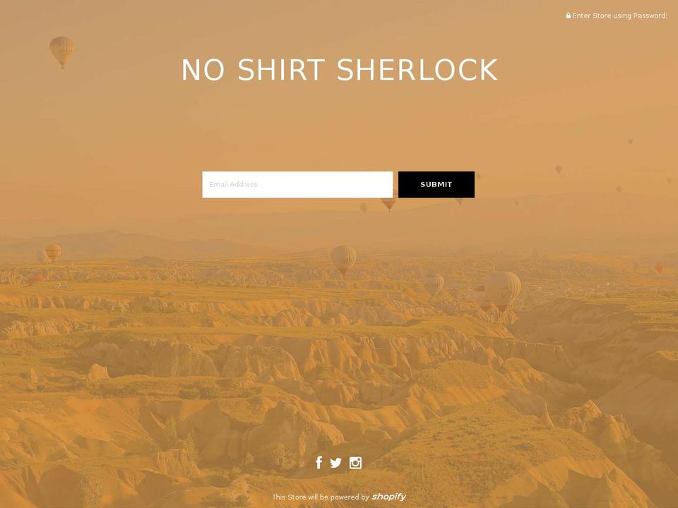 noshirtsherlock.ca shopify website screenshot