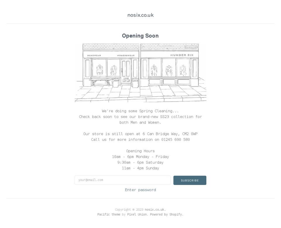 LIVE - Shopify theme site example nosix.co.uk