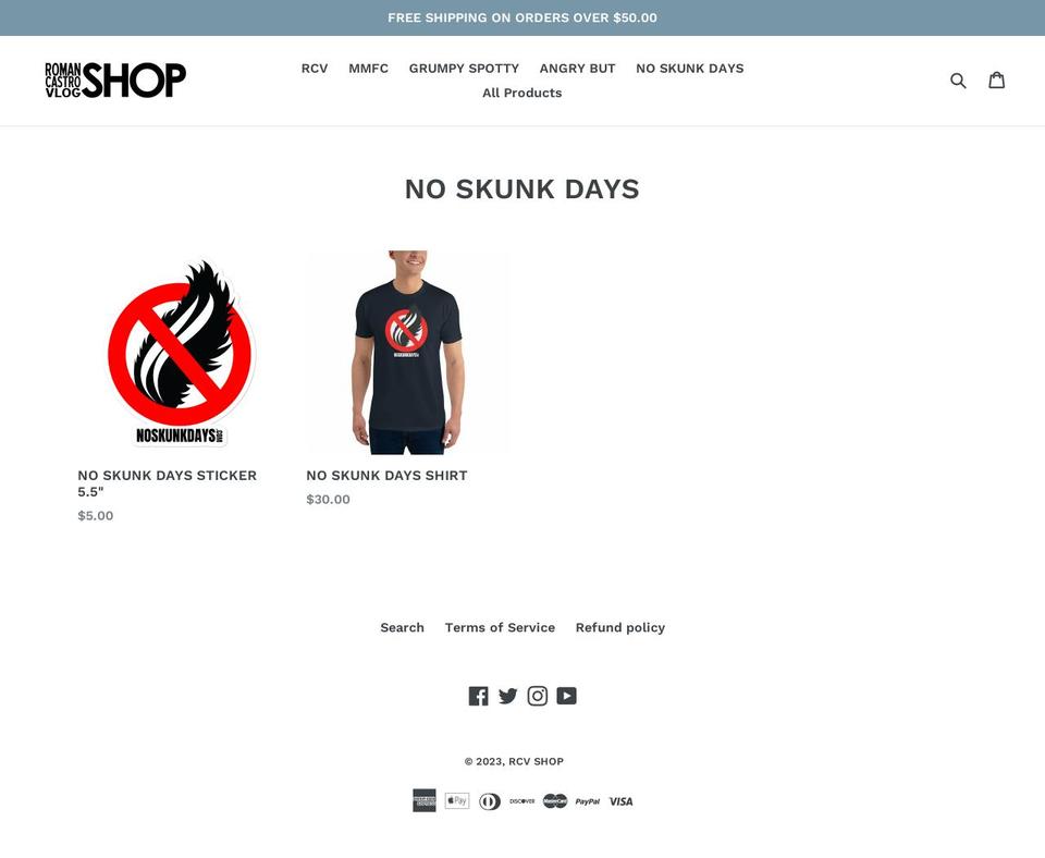 noskunkdays.com — Shopify storefront screenshot