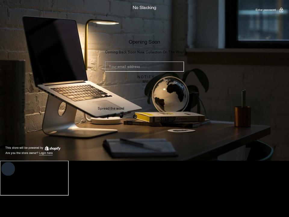 noslacking.co.uk shopify website screenshot