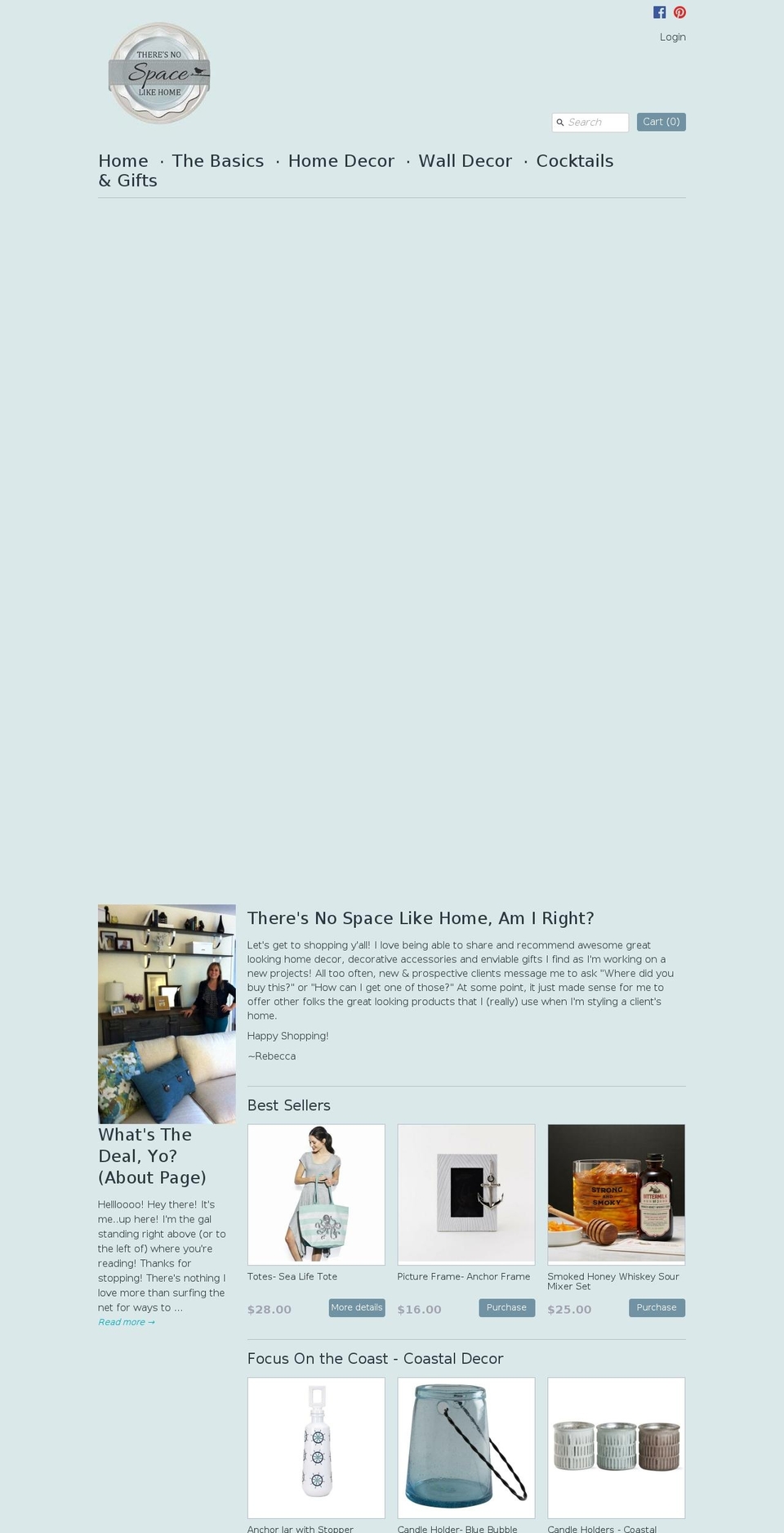 nospacelikehome.net shopify website screenshot
