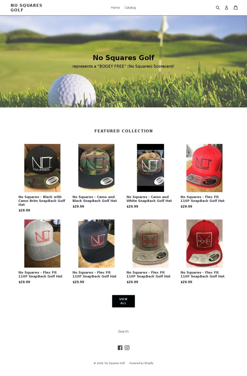 nosquaresgolf.com — Shopify storefront screenshot