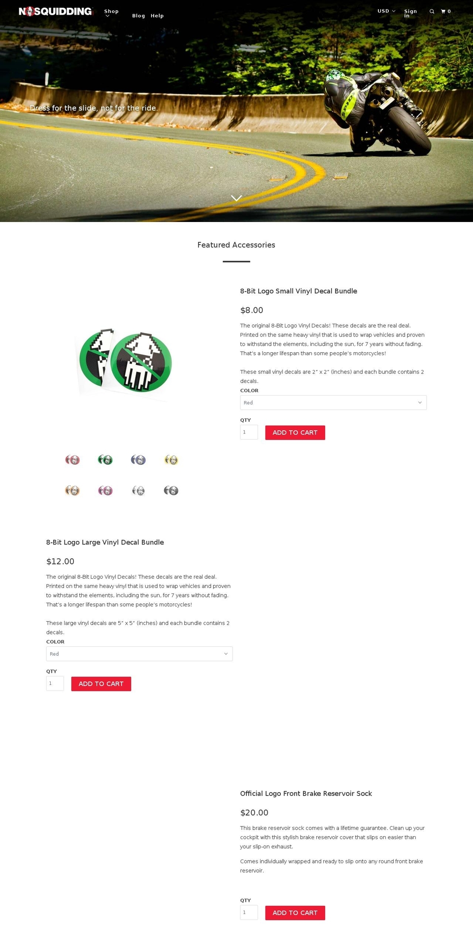 nosquddng.com — Shopify storefront screenshot