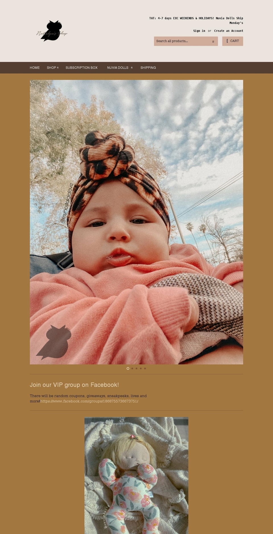 nostalgiasshop.com shopify website screenshot