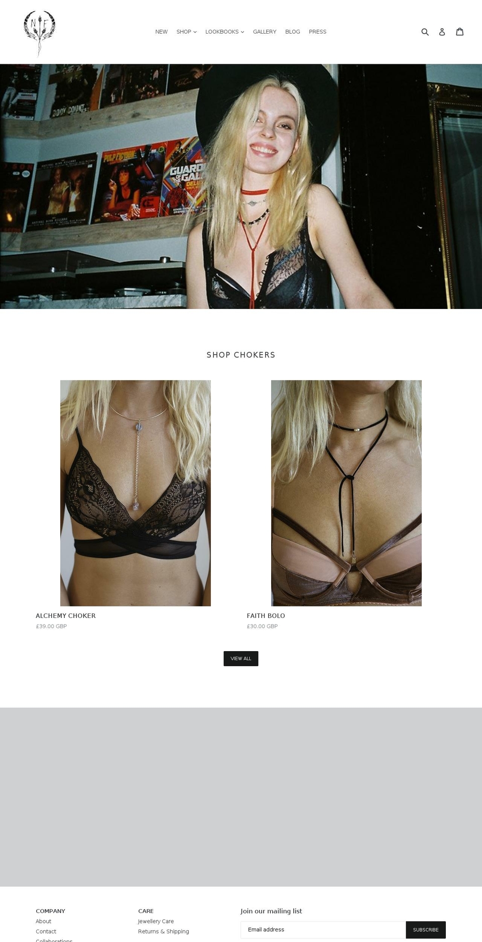 nostalgicfeather.com shopify website screenshot