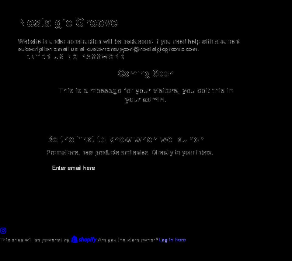 nostalgicgroove.com shopify website screenshot