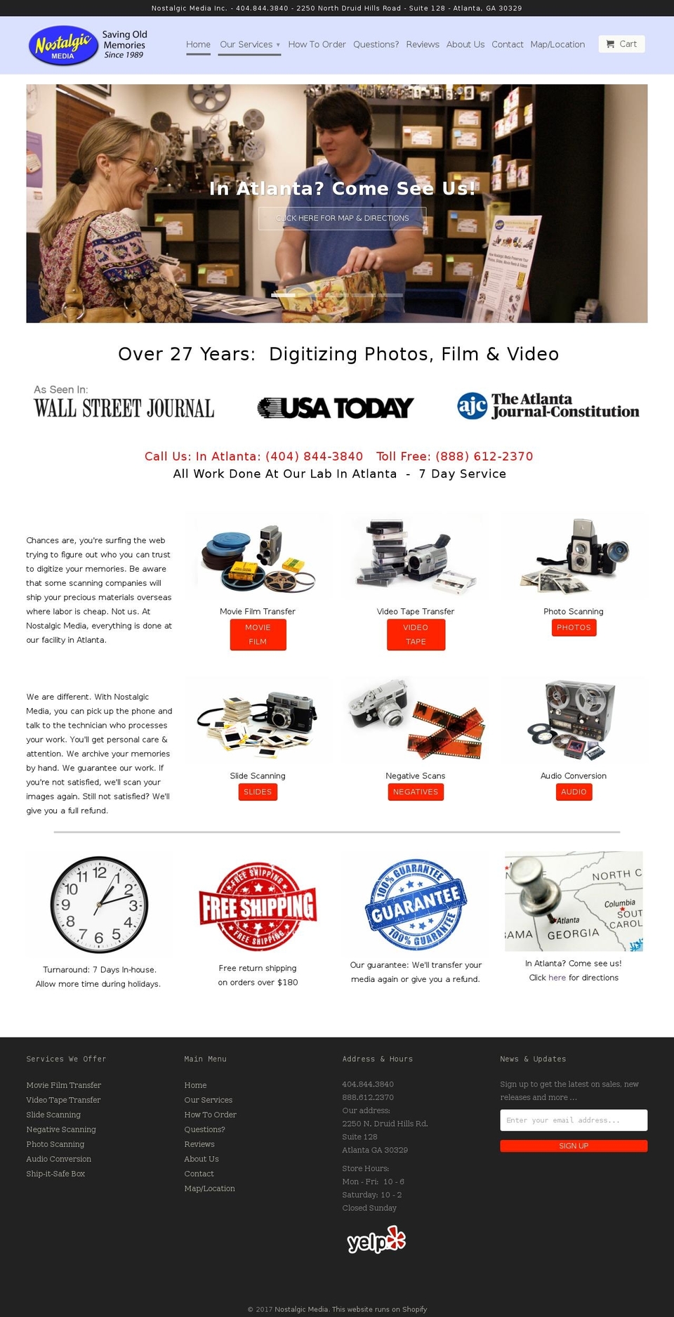 nostalgicmedia.com shopify website screenshot