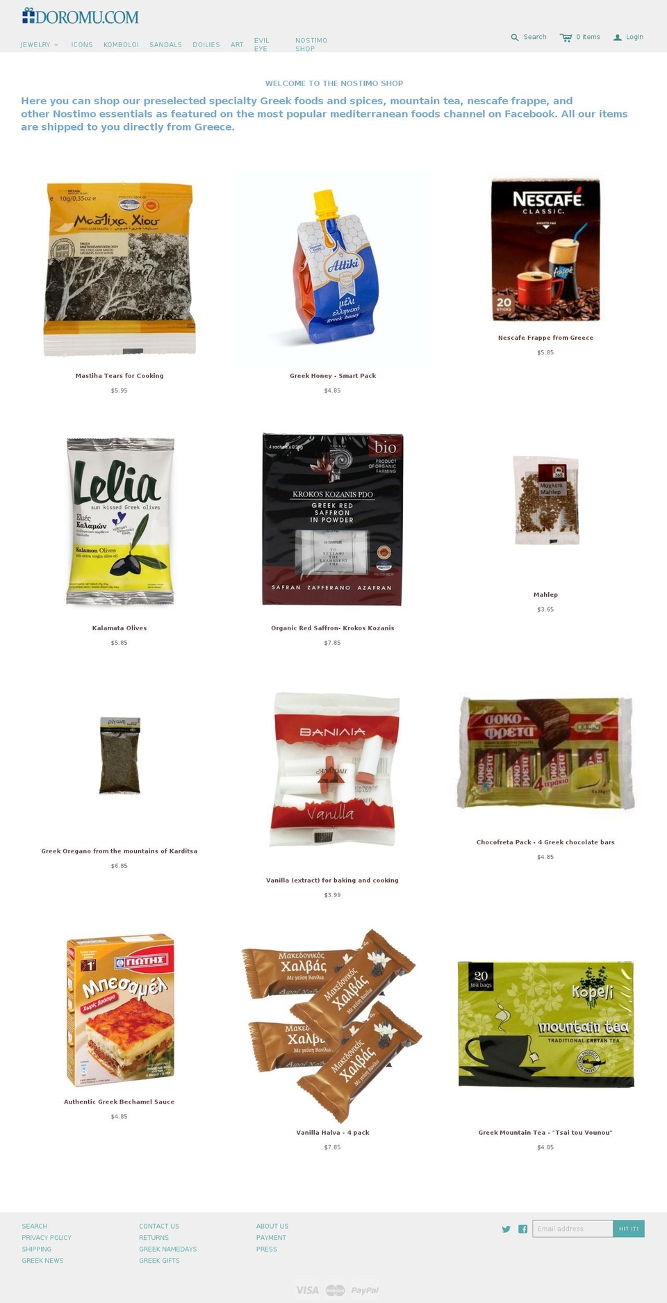 nostimoshop.com — Shopify storefront screenshot