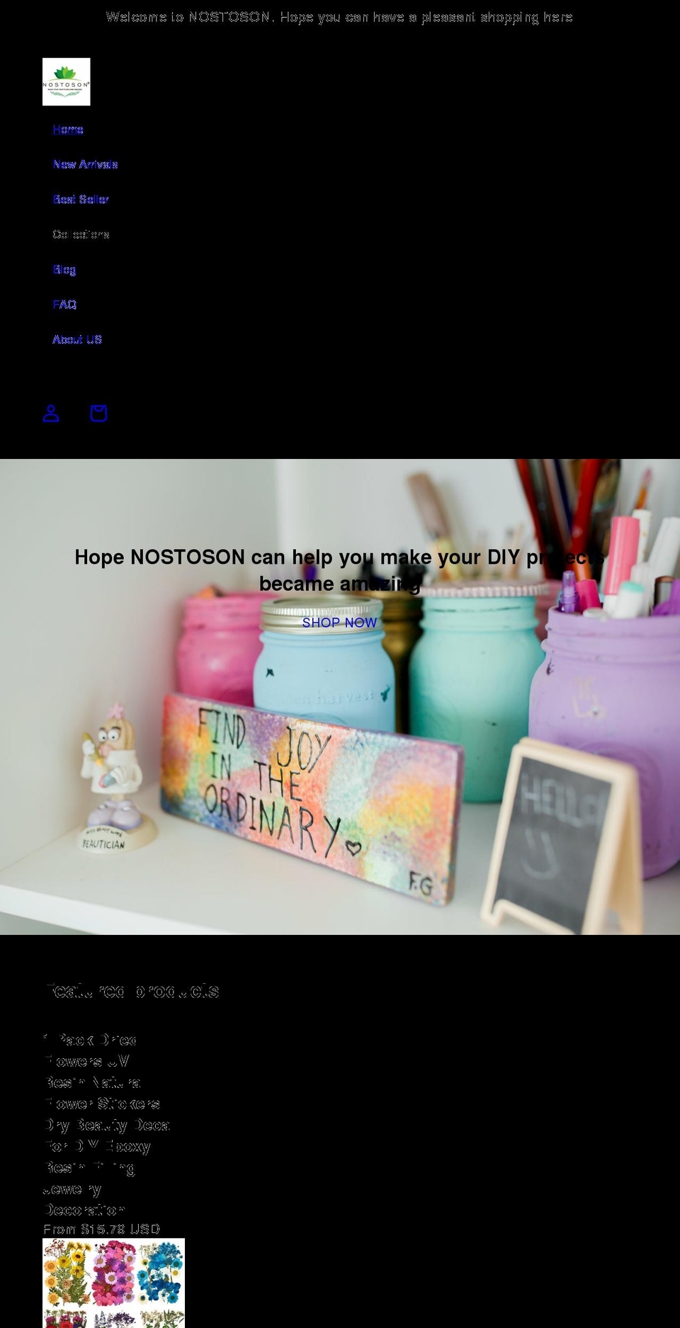 nostoson.com shopify website screenshot