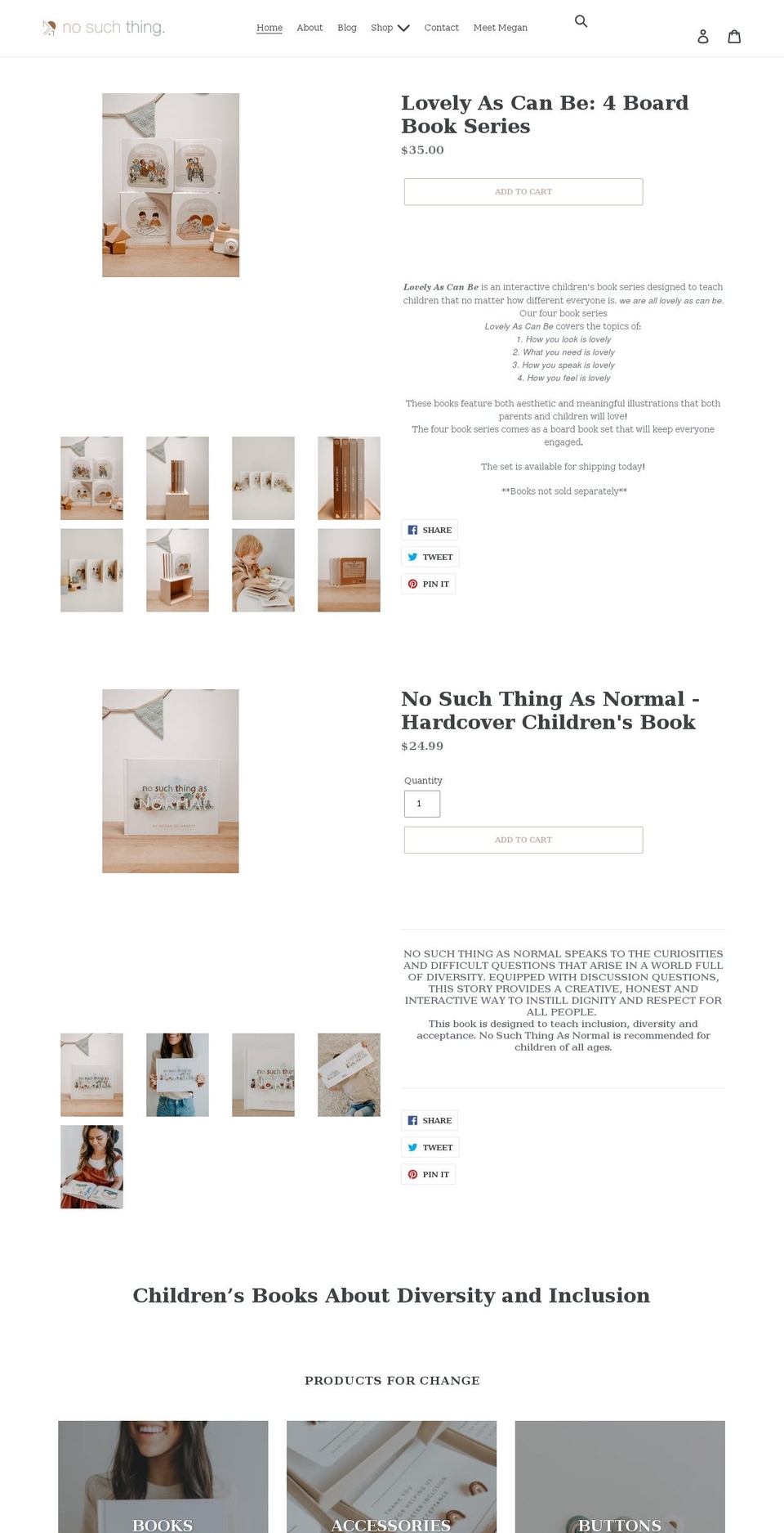 nosuchthing.co shopify website screenshot