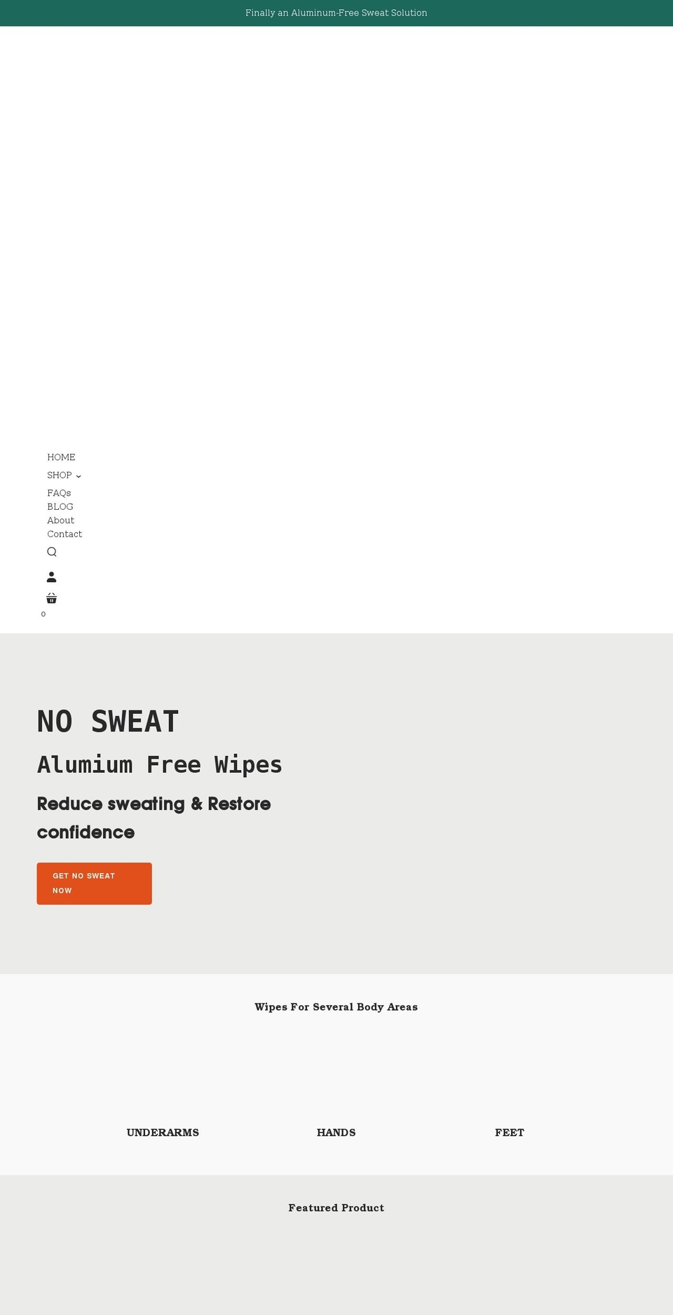 nosweat.life shopify website screenshot