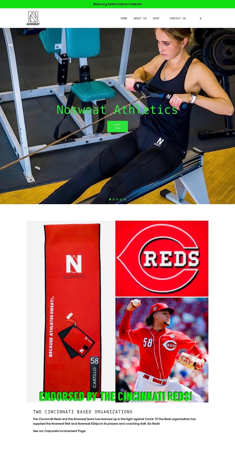 nosweatathletics.com shopify website screenshot