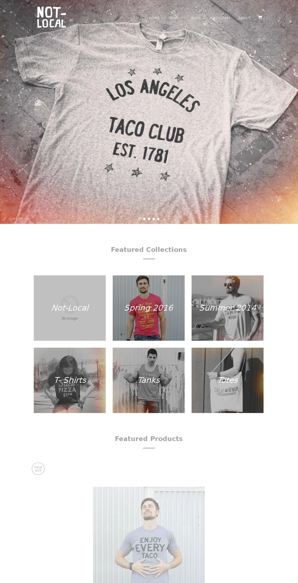archive Shopify theme site example not-local.com