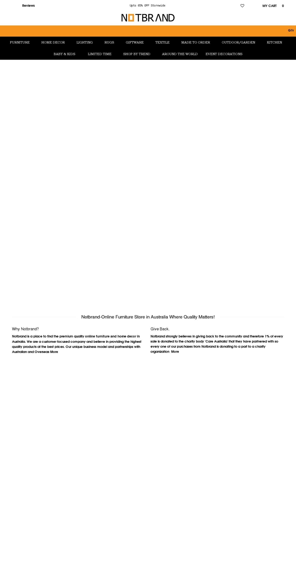 notbrand.com.au shopify website screenshot