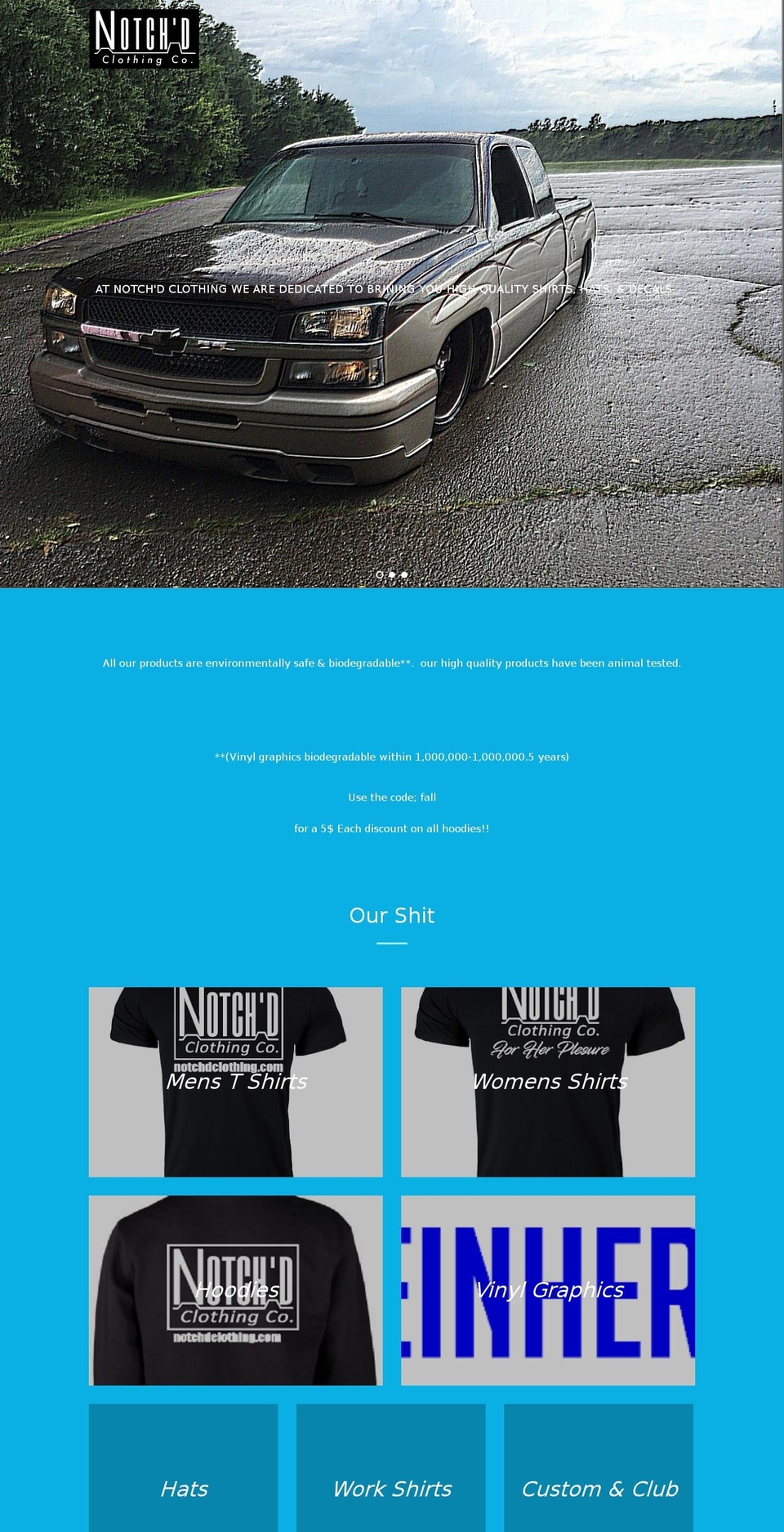 notchdclothing.com — Shopify storefront screenshot