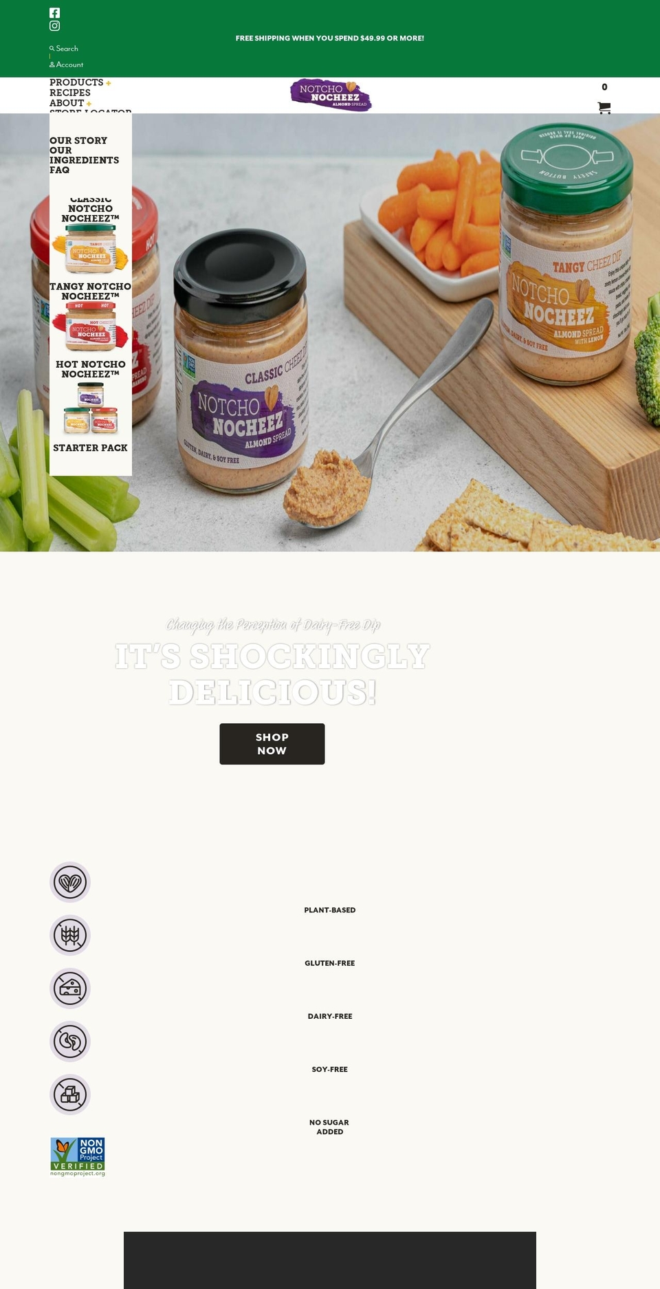 notchonocheez.com shopify website screenshot