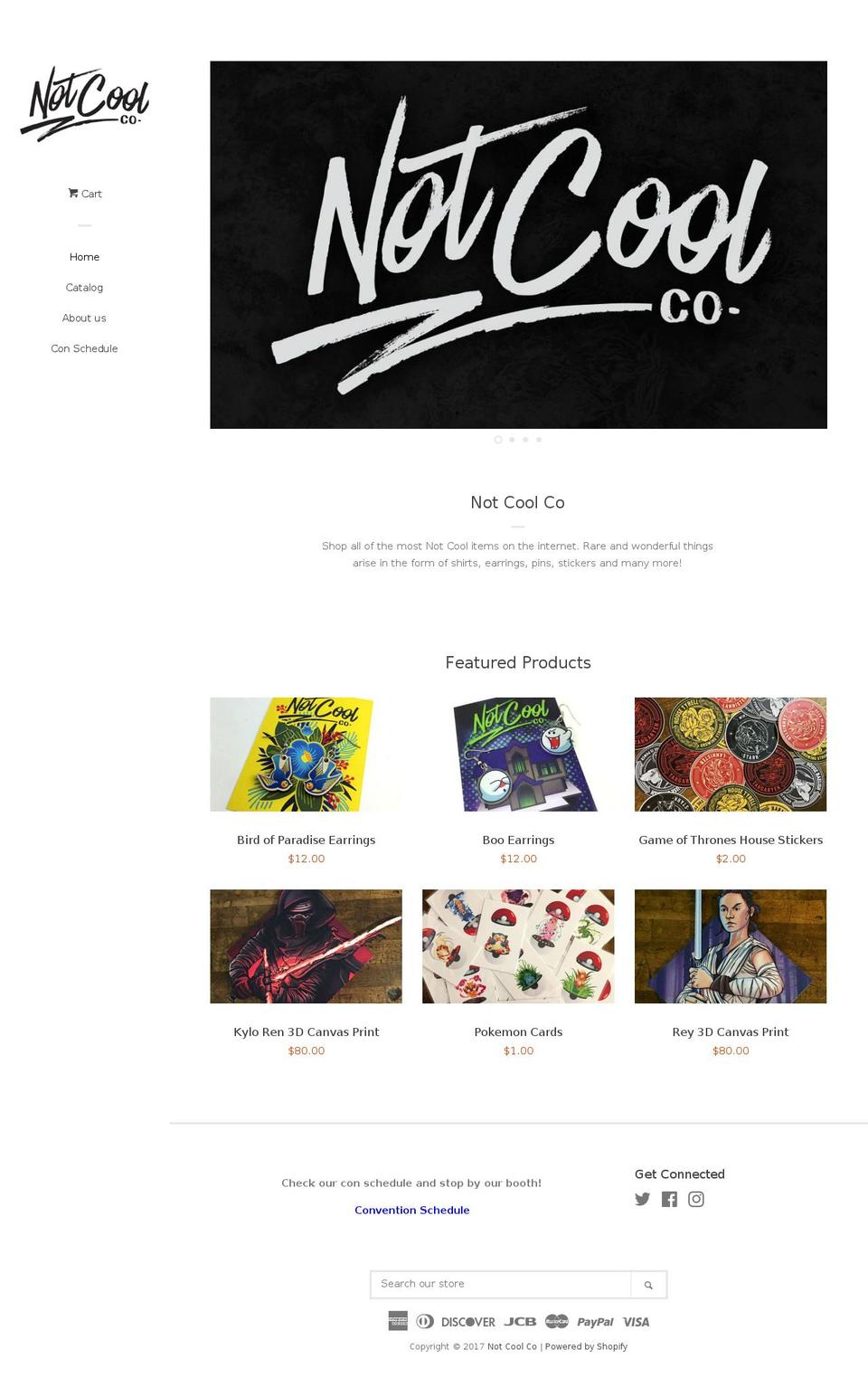 notcool.co shopify website screenshot