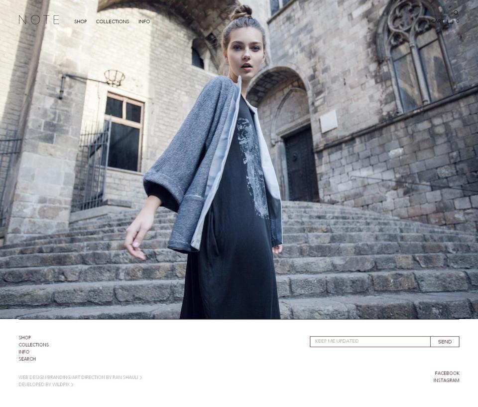 note-fashion.com — Shopify storefront screenshot