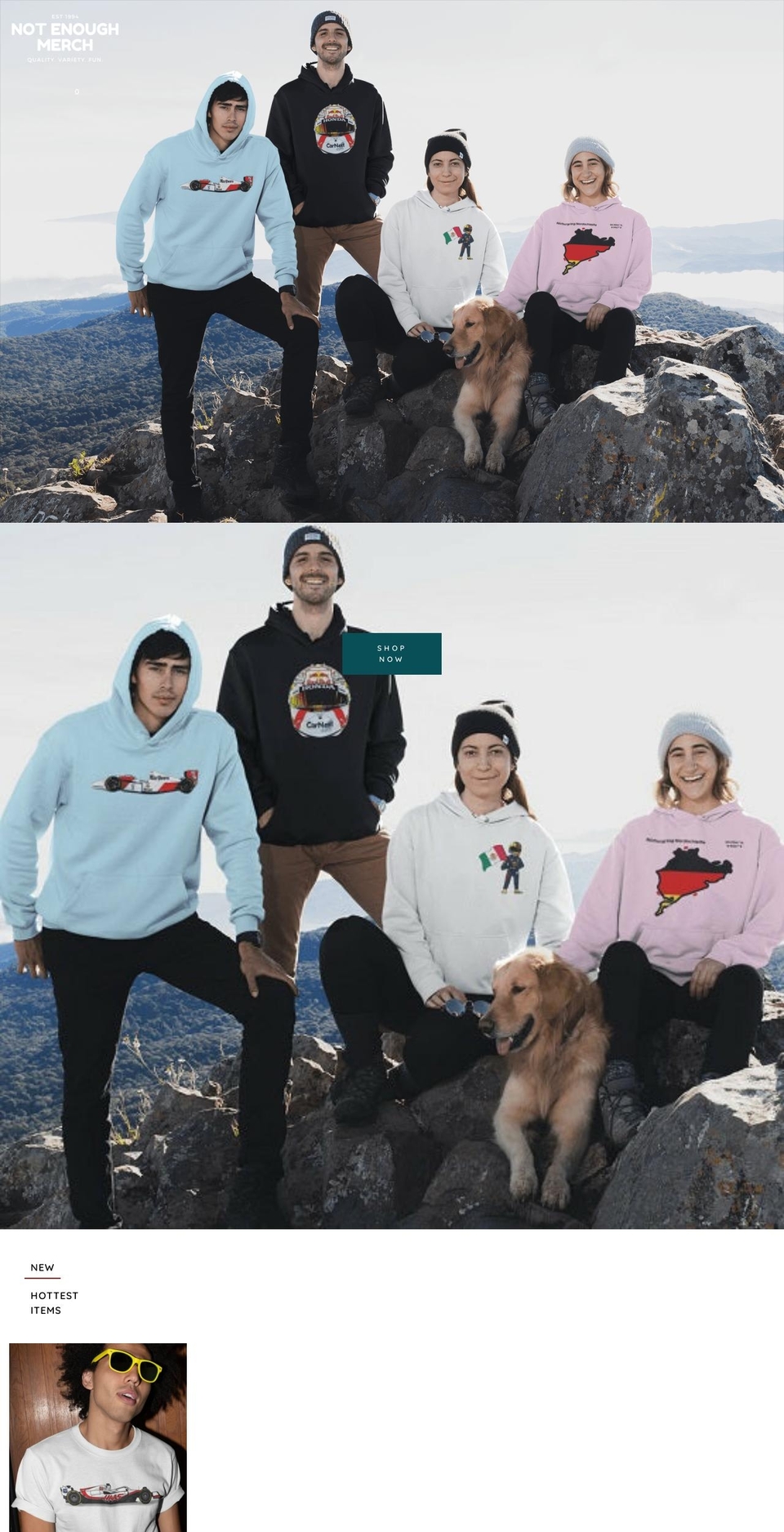 notenoughmerch.com shopify website screenshot