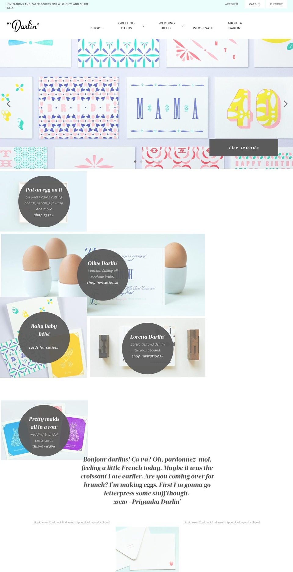 notevelopes.com shopify website screenshot