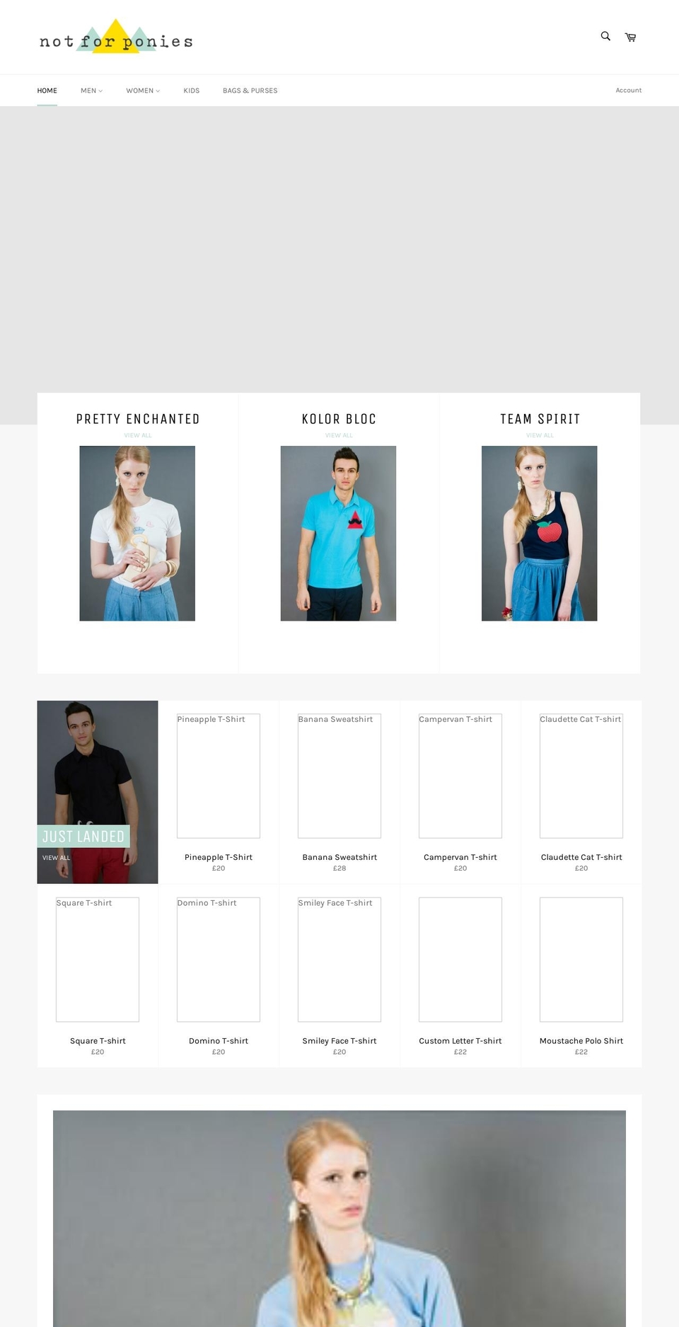 notforponies.com shopify website screenshot