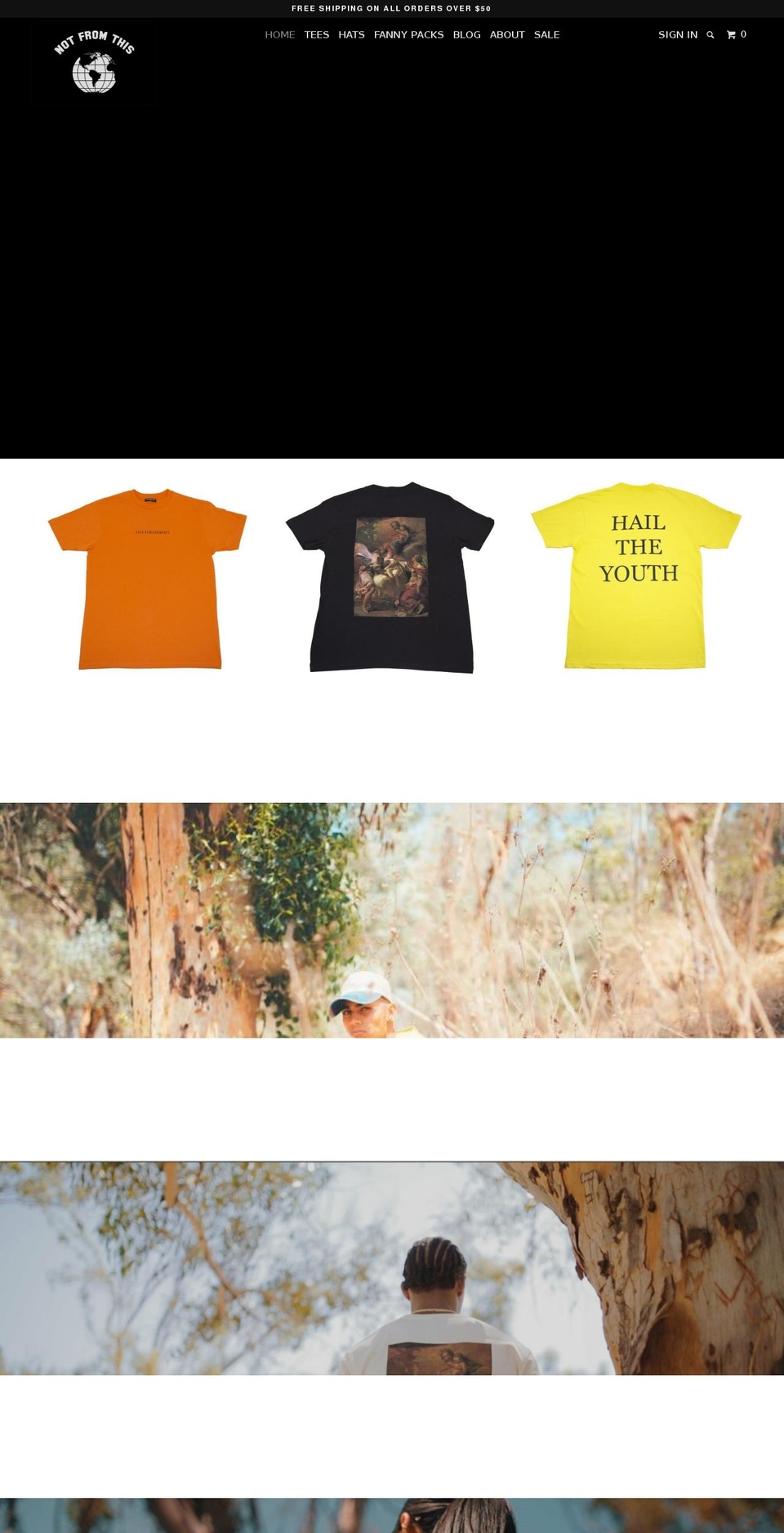 notfromthisworldshop.com — Shopify storefront screenshot
