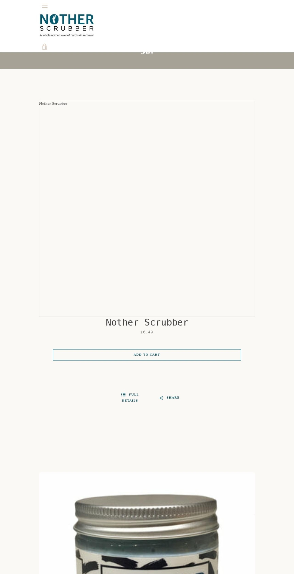 notherscrubber.com shopify website screenshot
