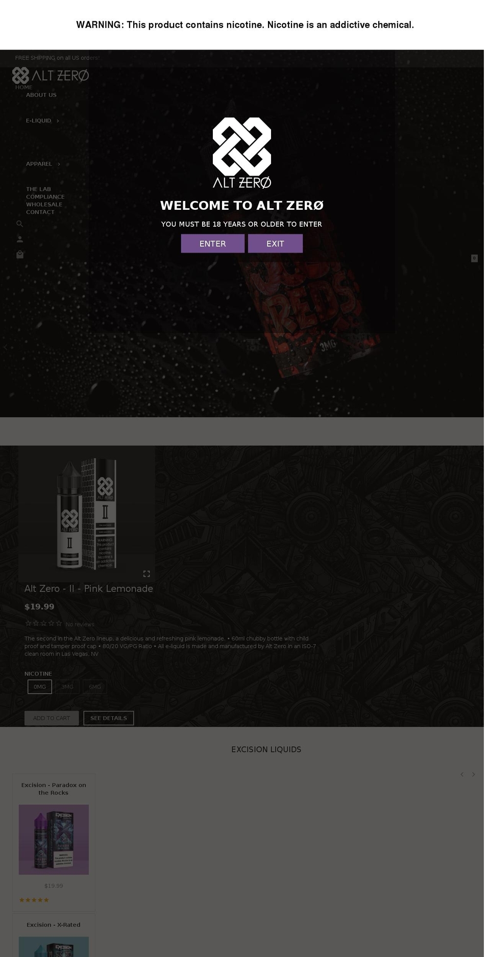 nothingbundtvapes.com shopify website screenshot