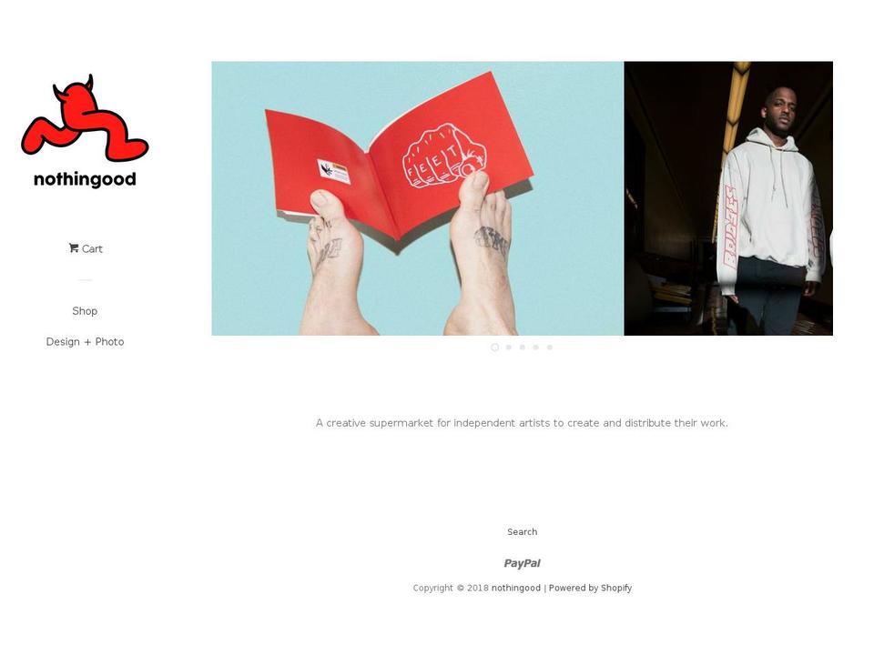 nothingood.com — Shopify storefront screenshot