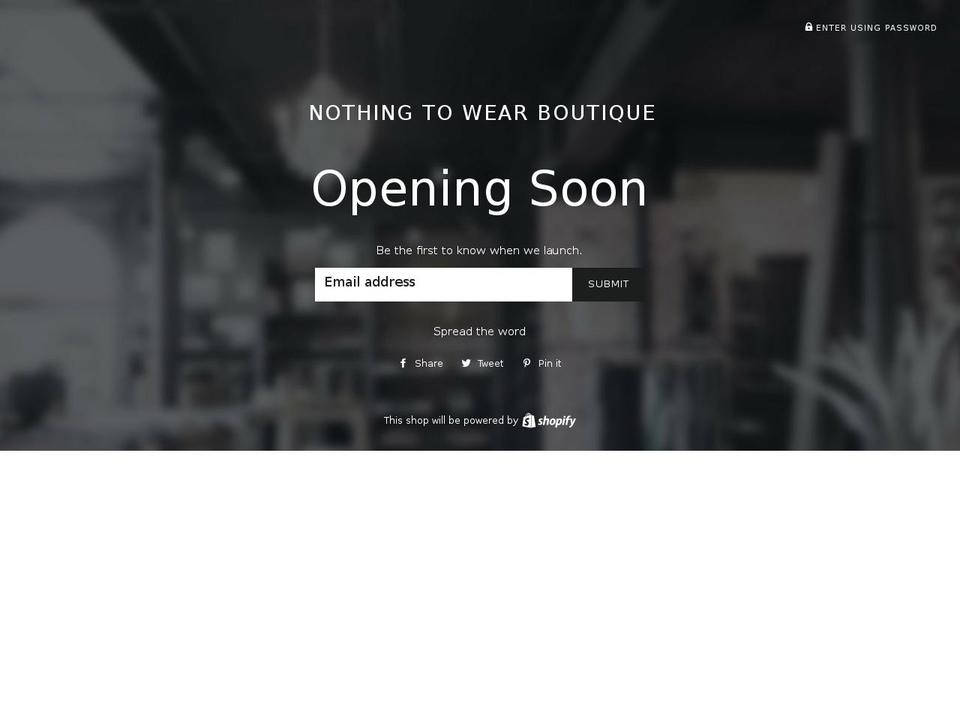 nothingtowearboutique.com — Shopify storefront screenshot