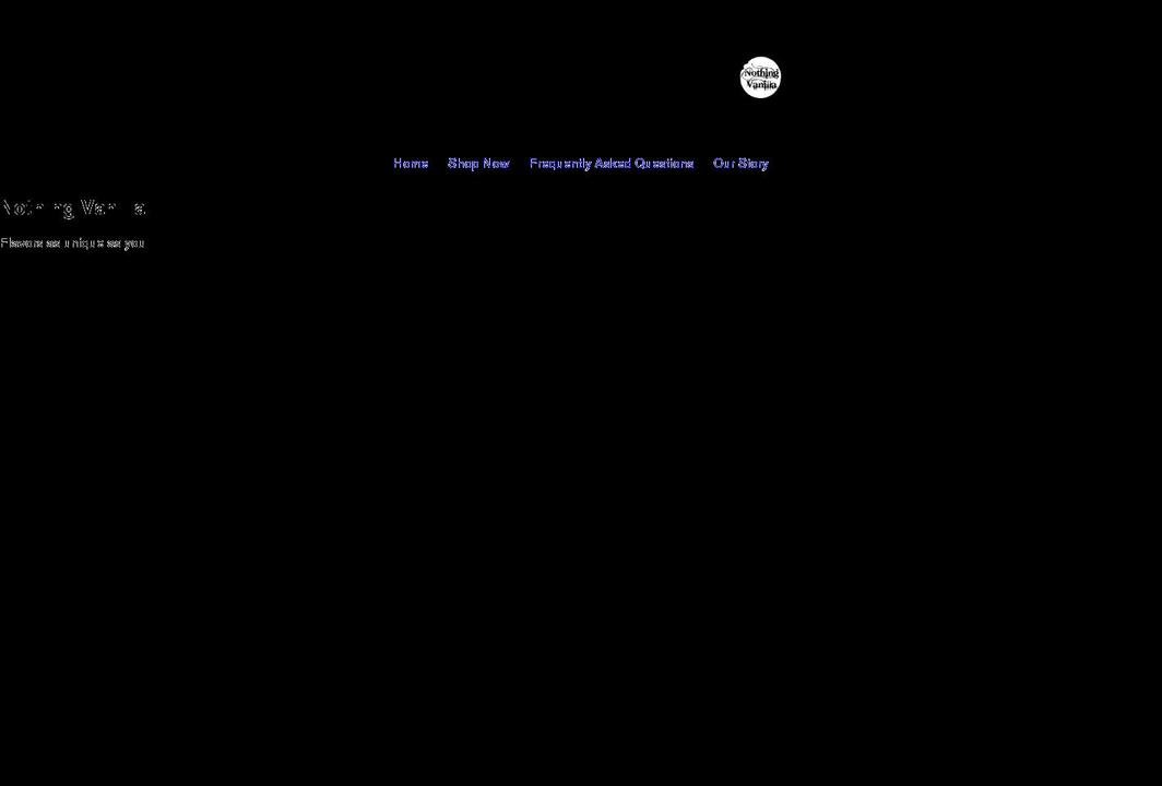 nothingvanillacookies.com shopify website screenshot