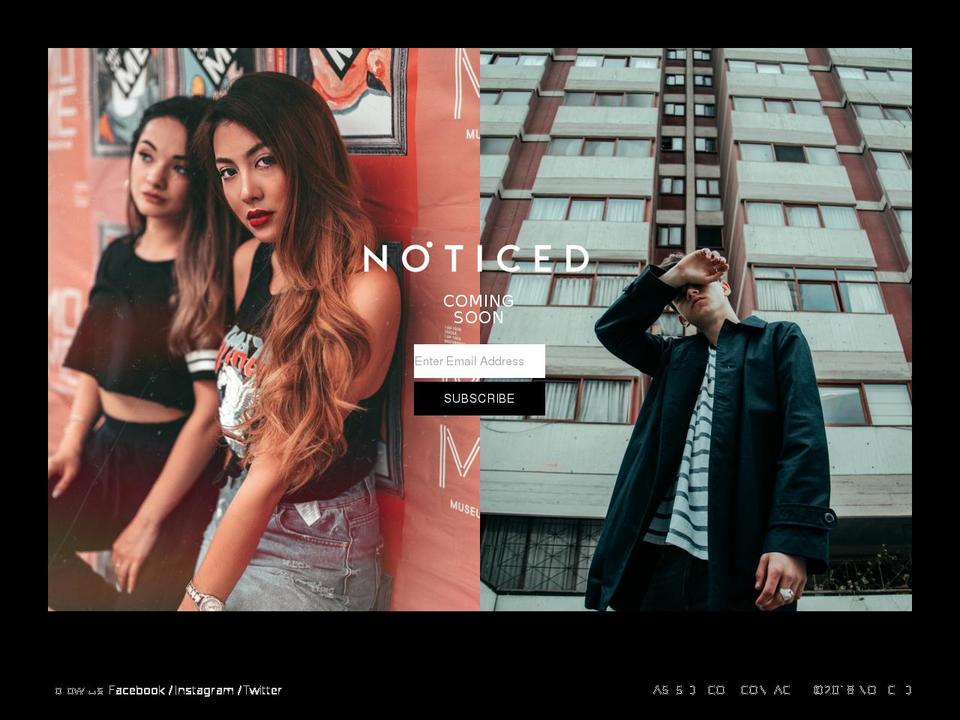 noticed.co.uk shopify website screenshot