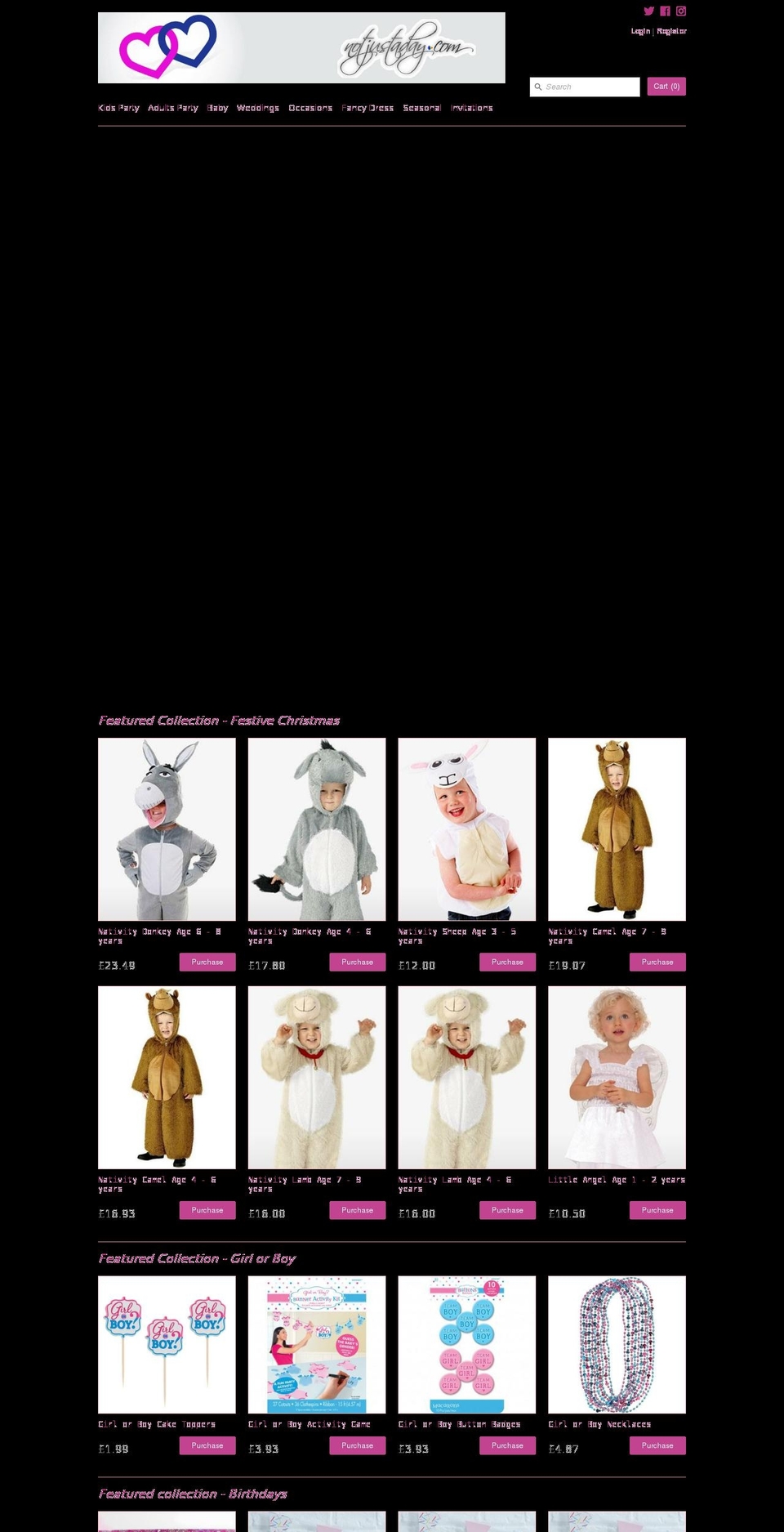 notjustaday.com — Shopify storefront screenshot