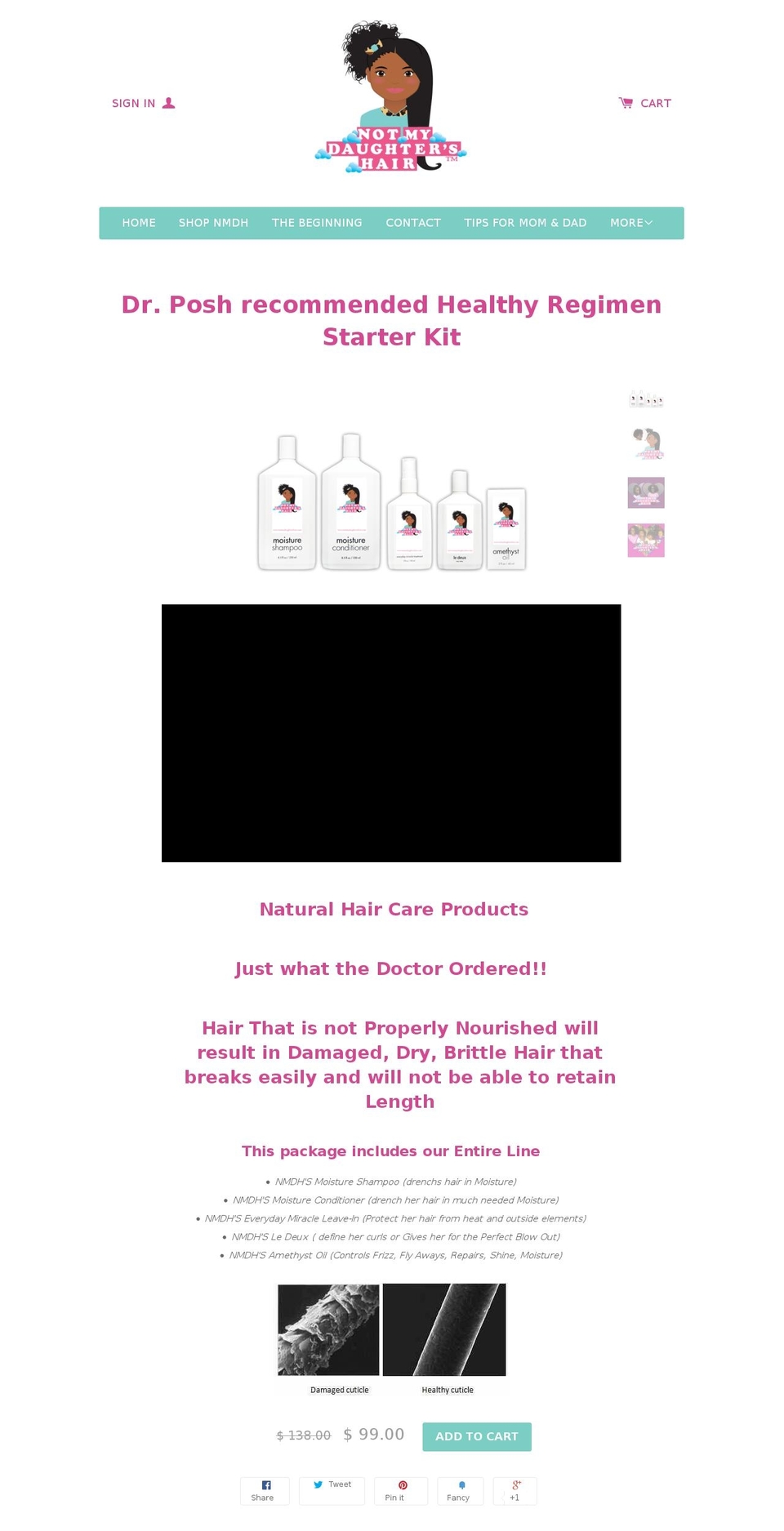 notmydaughtershair.com shopify website screenshot