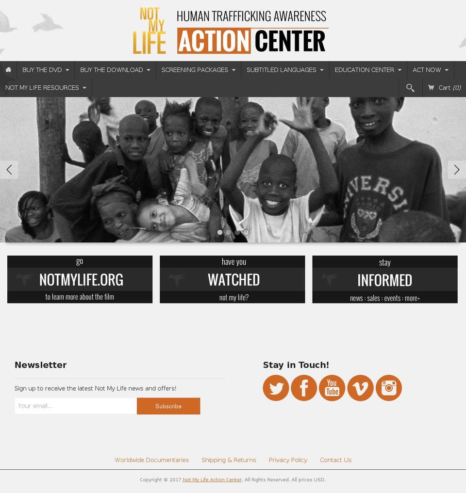 notmylifestore.com shopify website screenshot