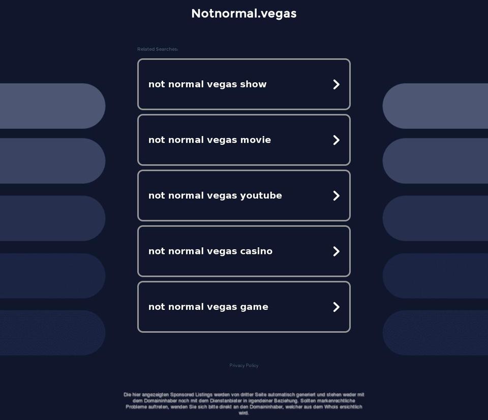 notnormal.vegas shopify website screenshot