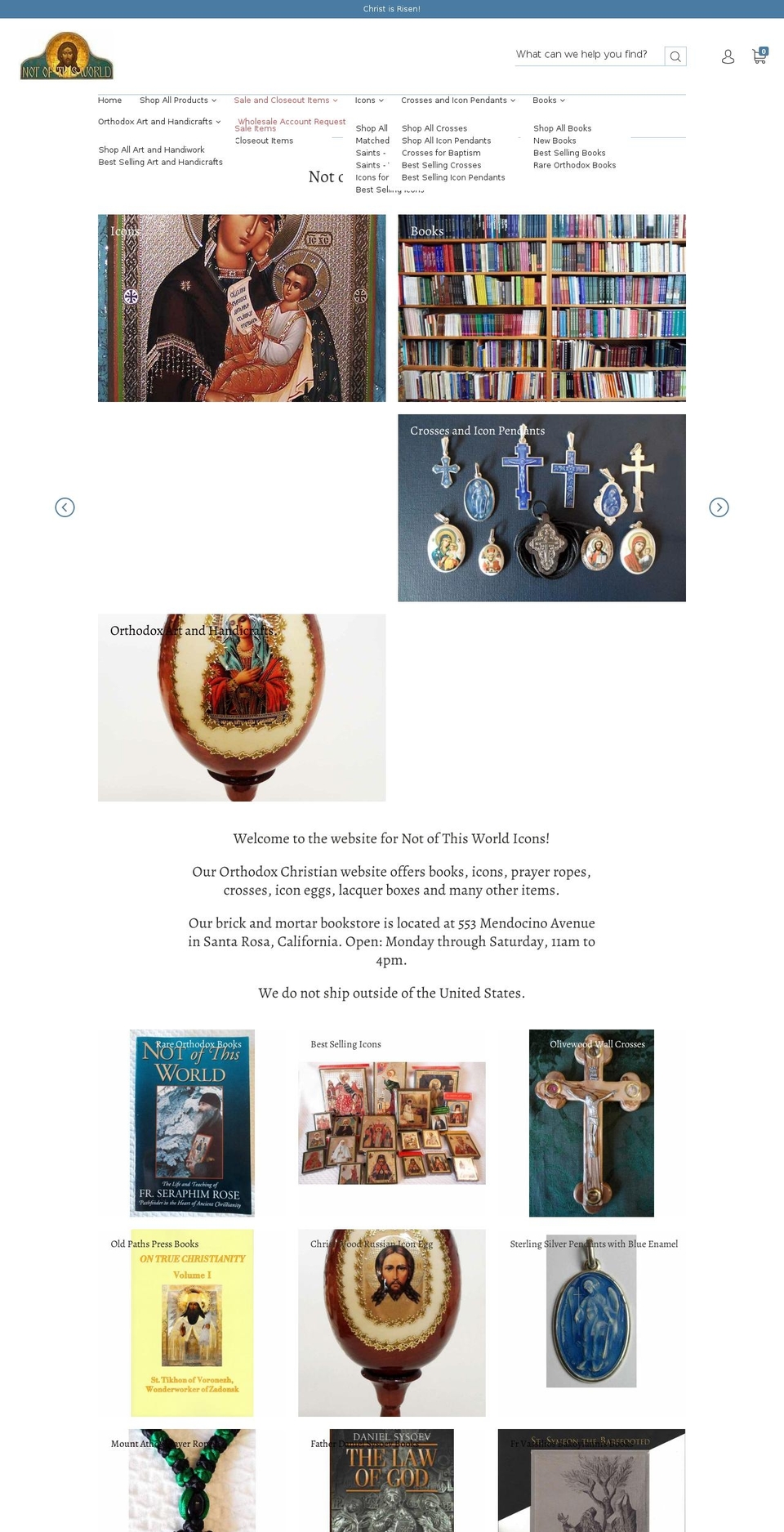 notofthisworldiconsandbooks.com shopify website screenshot