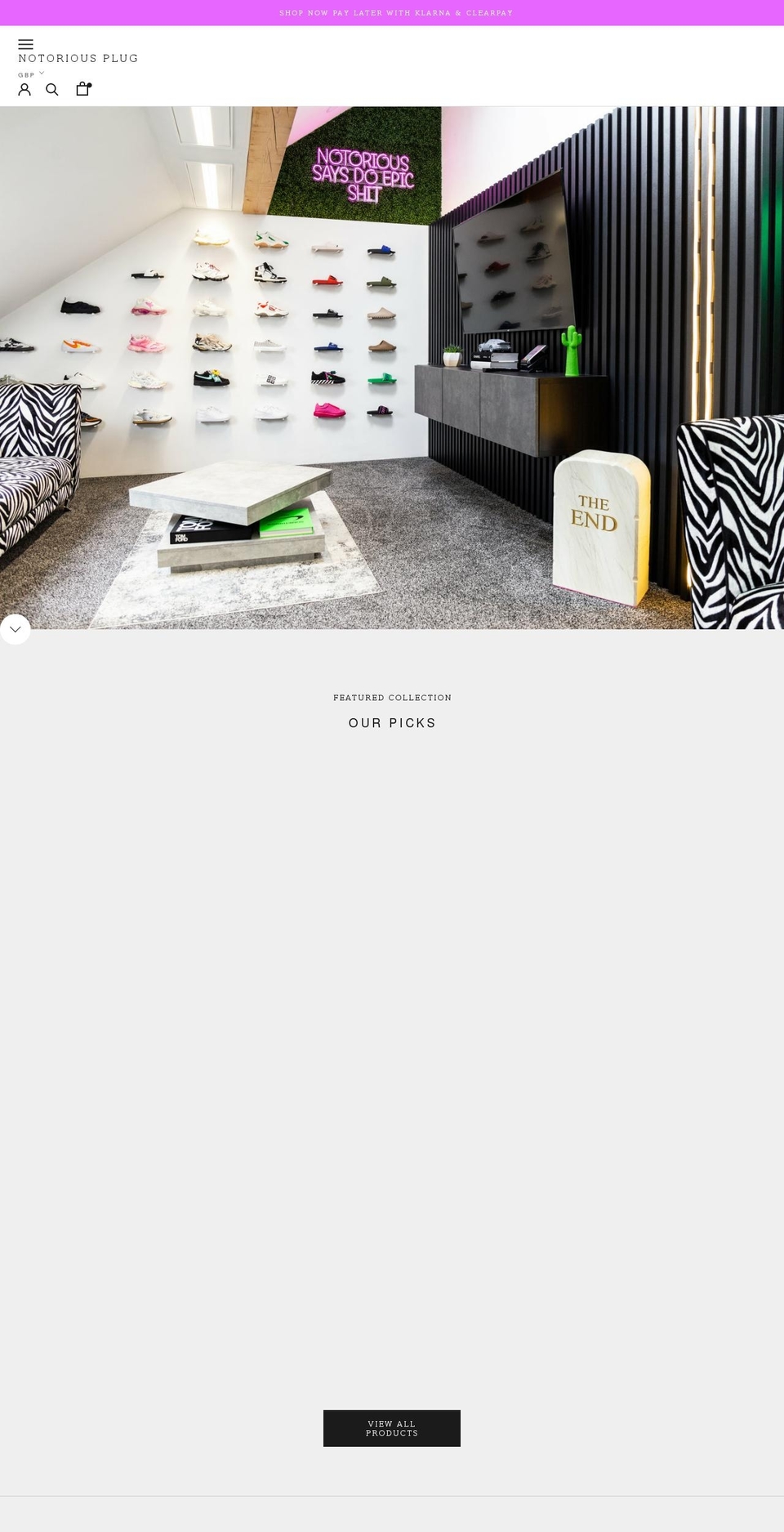notorious-plug.com — Shopify storefront screenshot