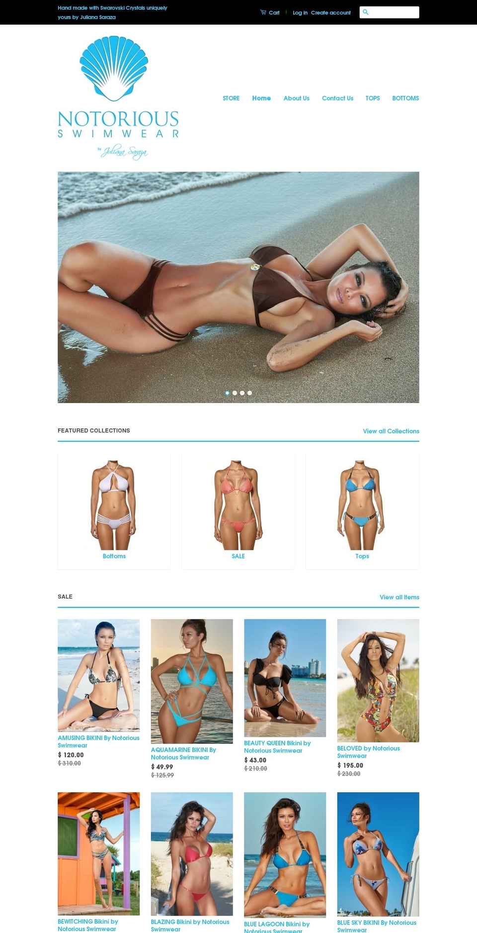 notoriousswimwear.com shopify website screenshot