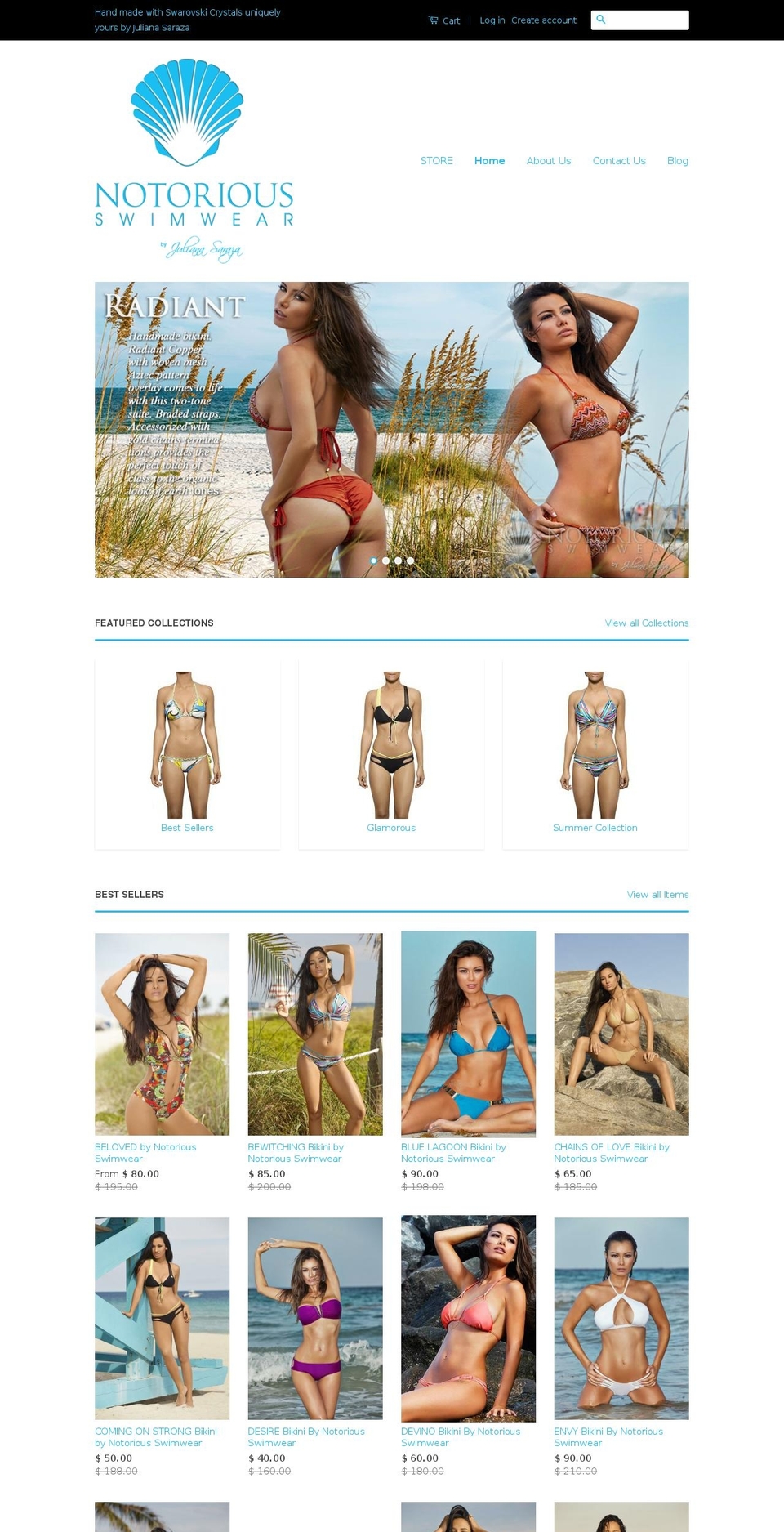notoriouswimwear.com shopify website screenshot