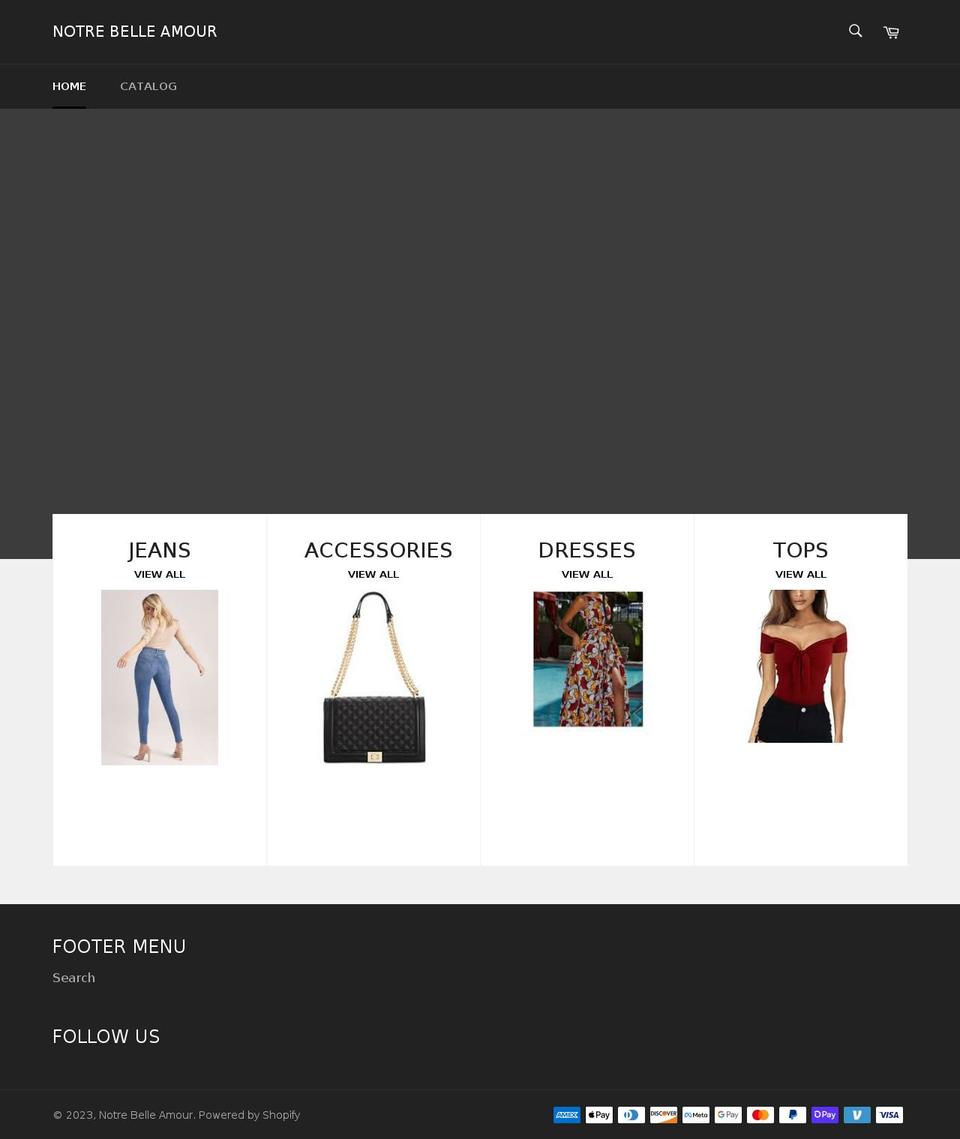 notrebelleamour.com shopify website screenshot