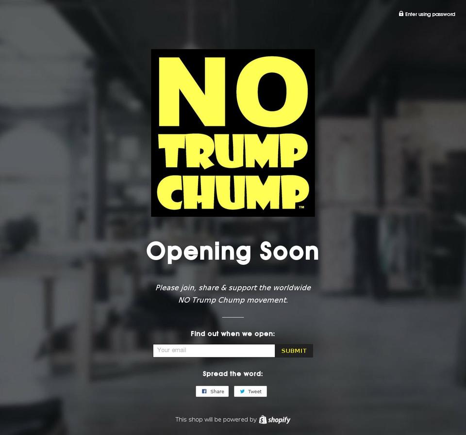 notrumpchump.org shopify website screenshot