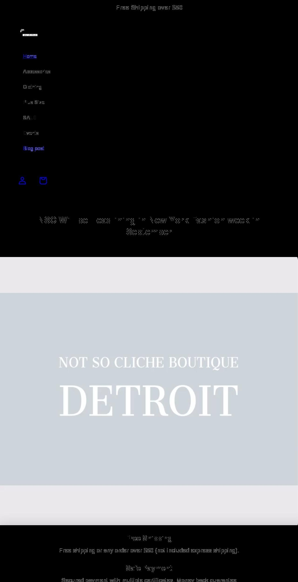 notsoclicheboutique.com shopify website screenshot