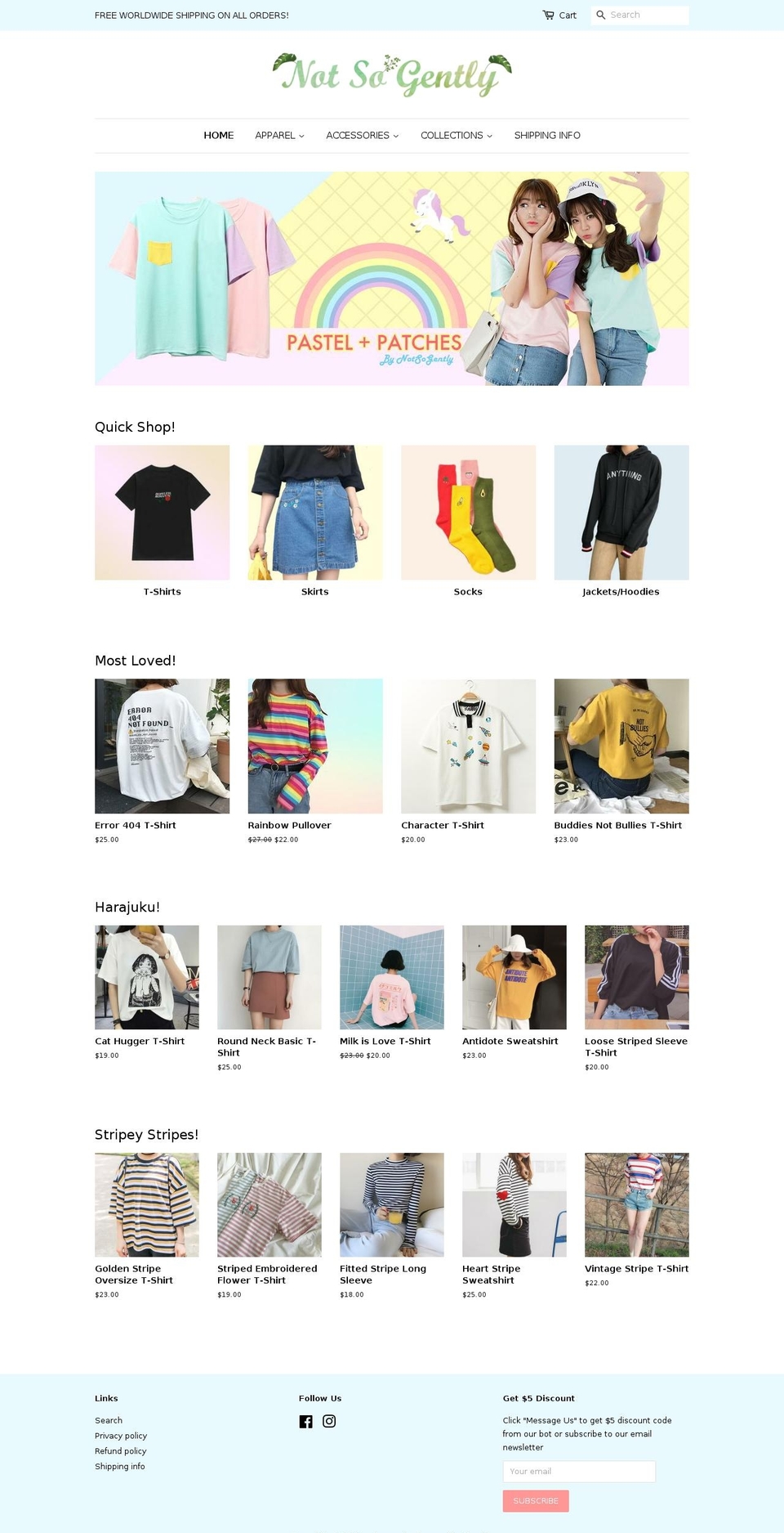 notsogently.com — Shopify storefront screenshot