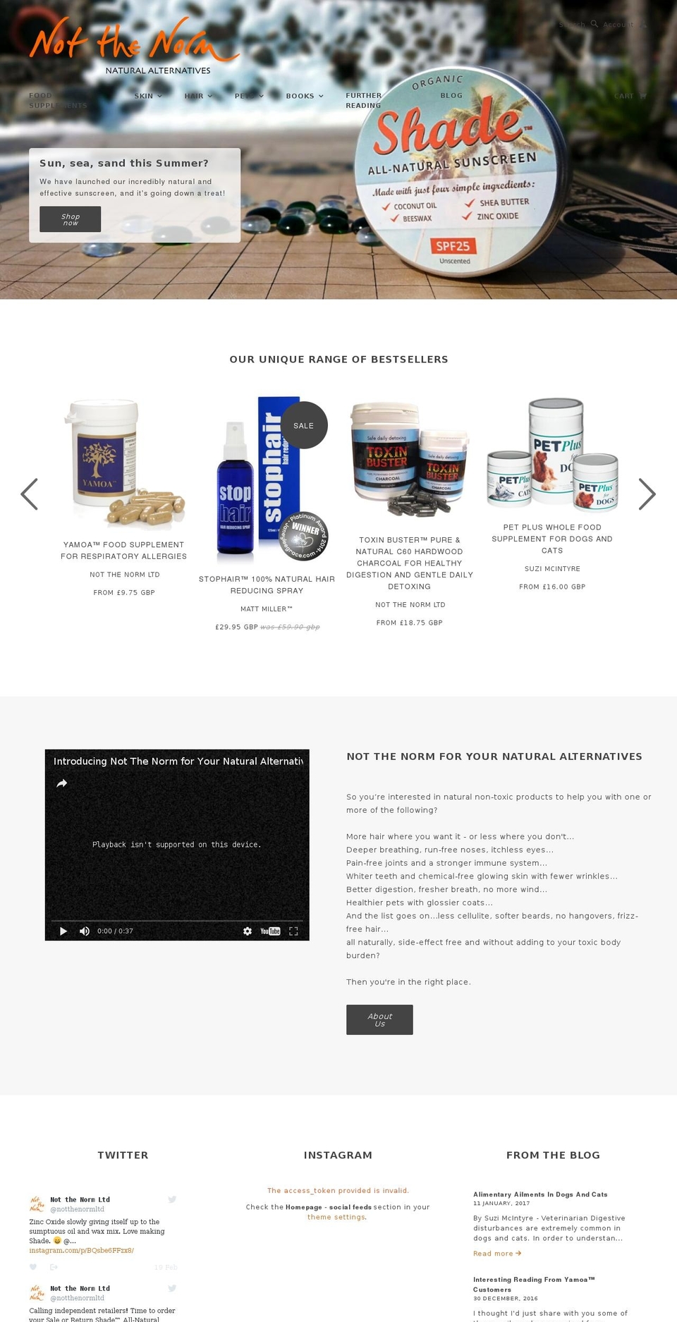 notthenormltd.com shopify website screenshot