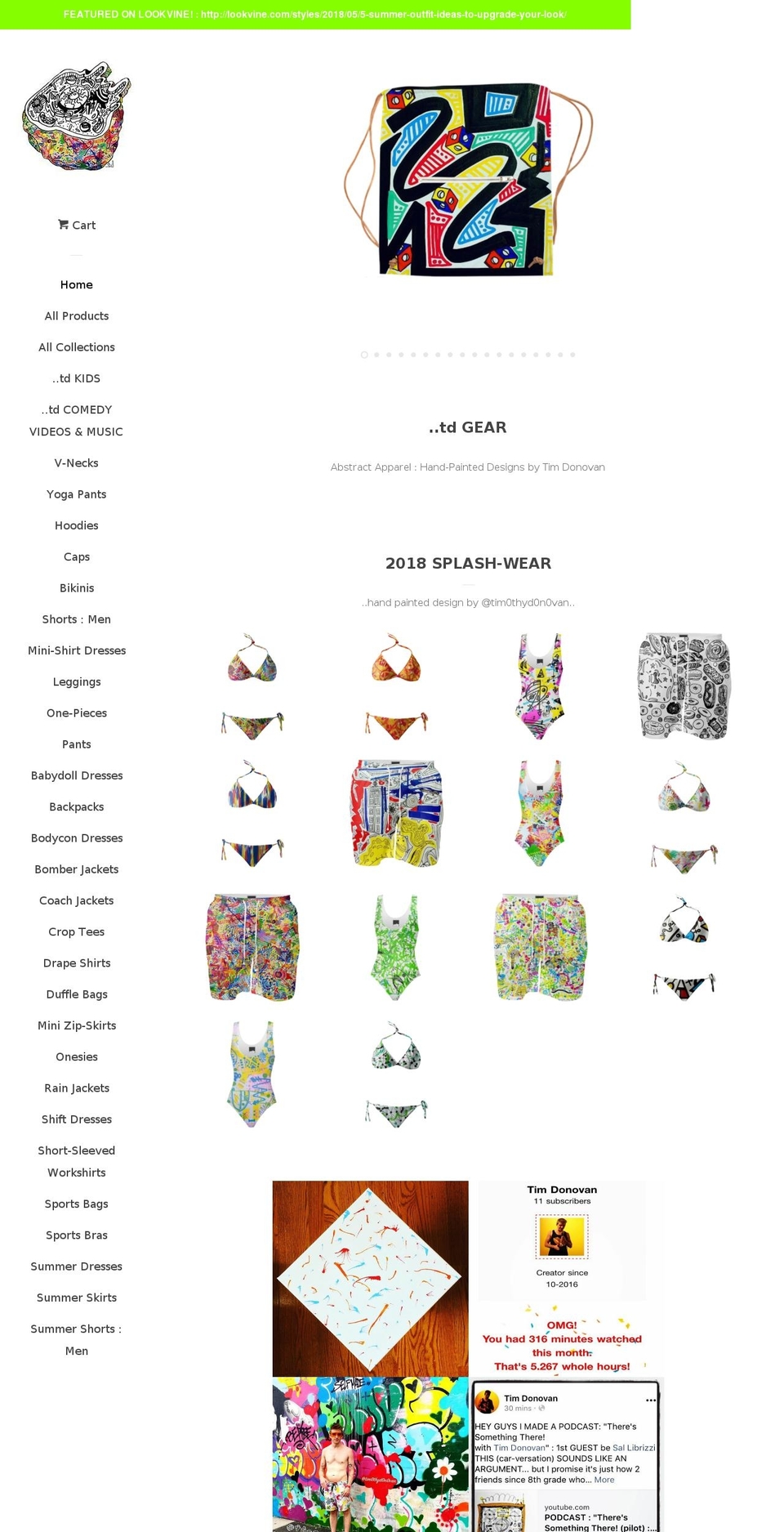 nottimdonovan.com shopify website screenshot