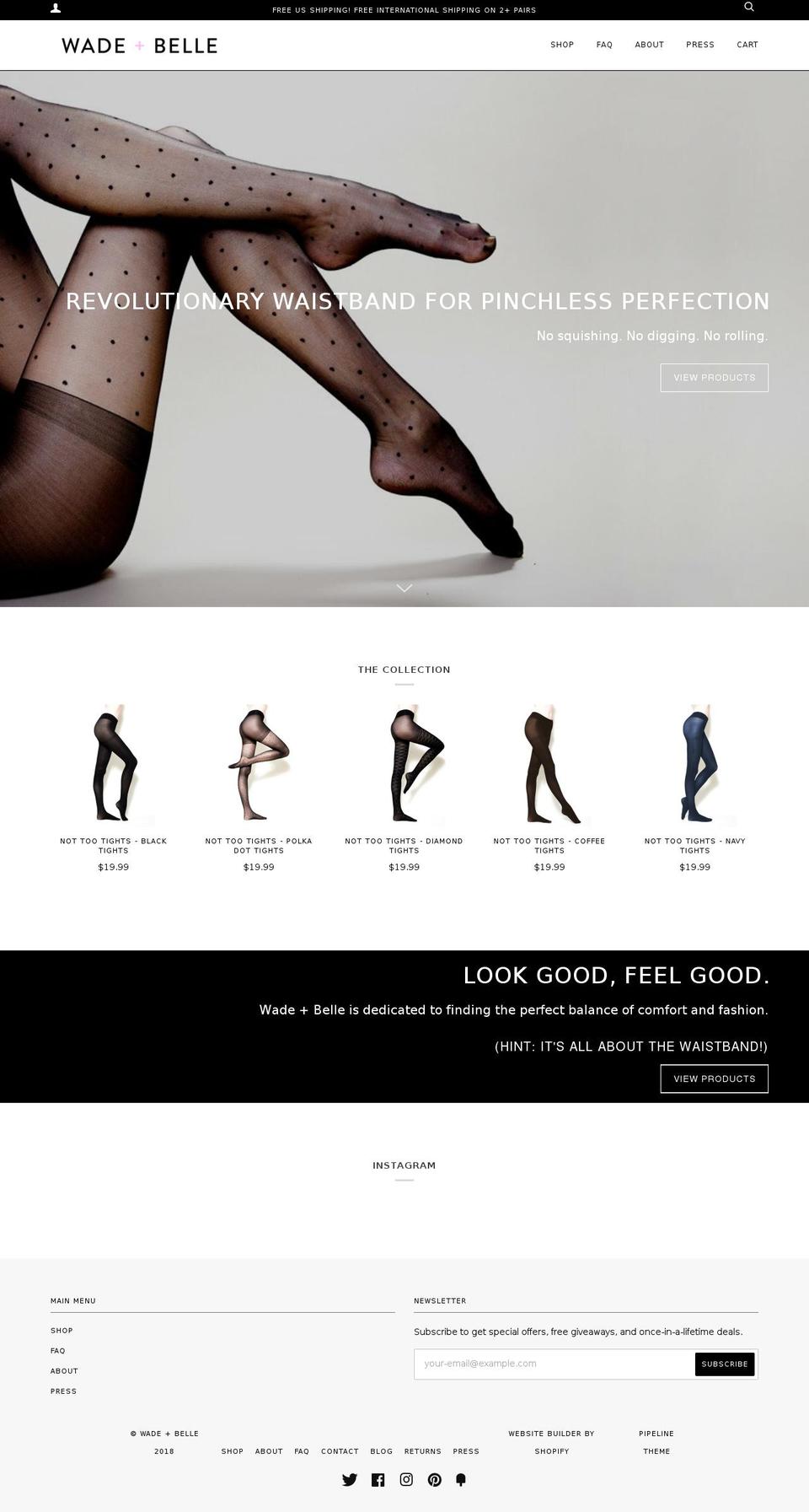 nottootights.com — Shopify storefront screenshot