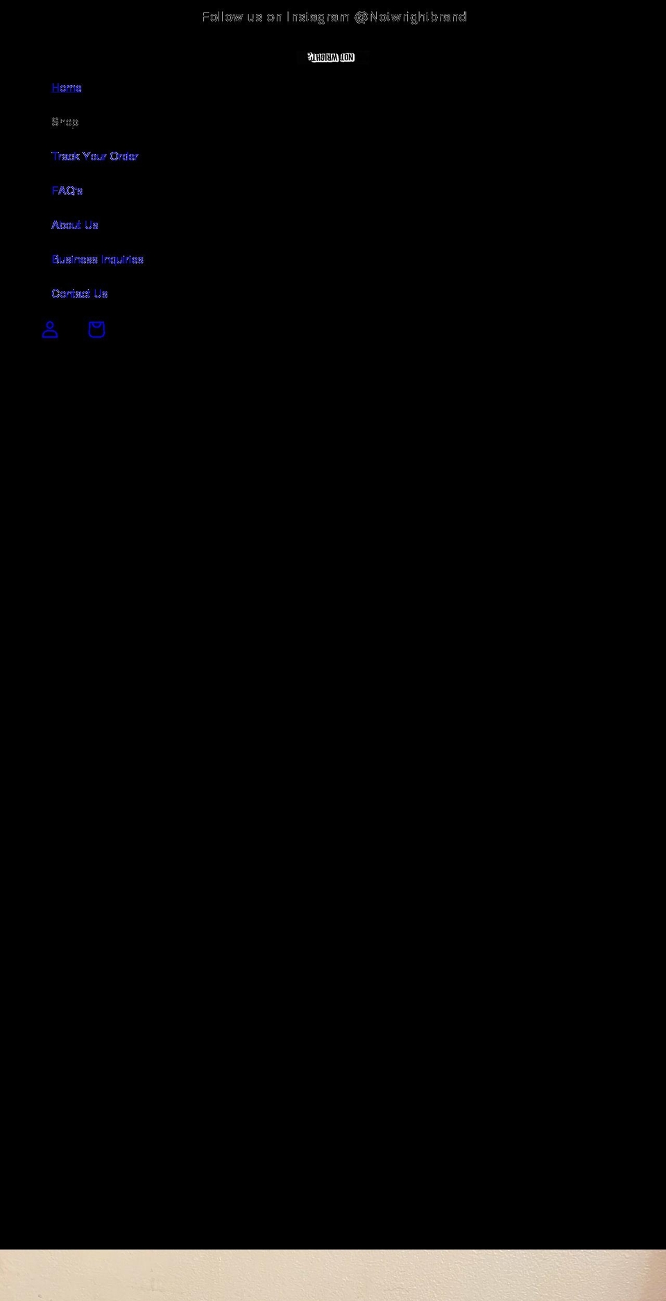 notwrightbrand.com shopify website screenshot
